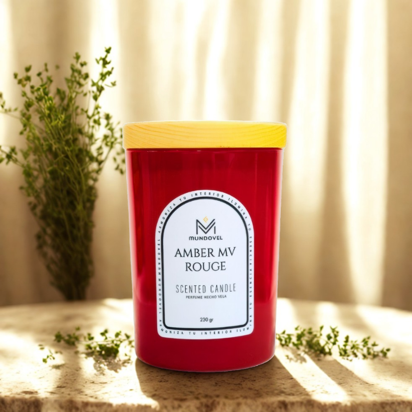 SCENTED CANDLE - AMBER MV ROUGE