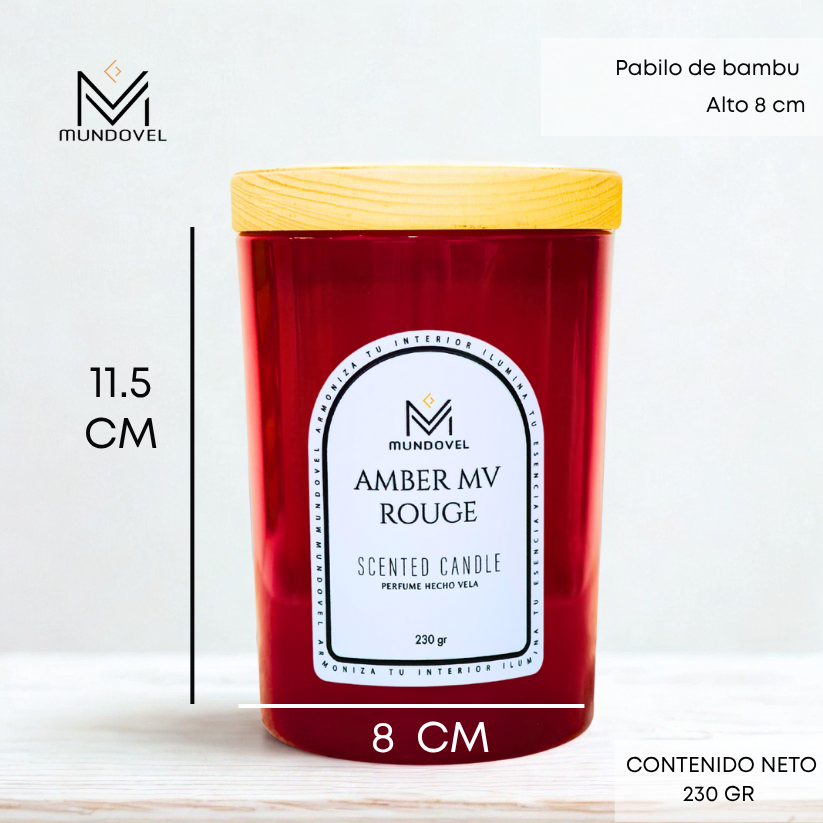 SCENTED CANDLE - AMBER MV ROUGE