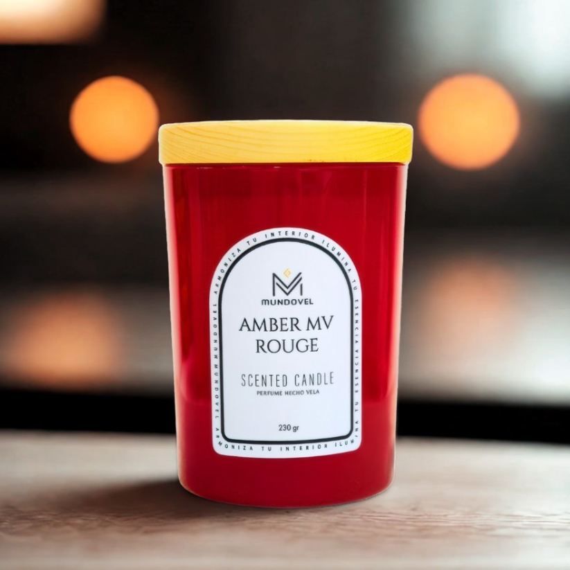 SCENTED CANDLE - AMBER MV ROUGE