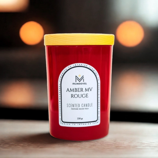 SCENTED CANDLE - AMBER MV ROUGE