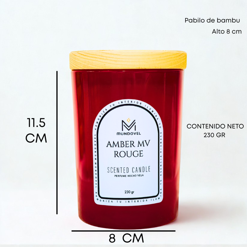 SCENTED CANDLE - AMBER MV ROUGE