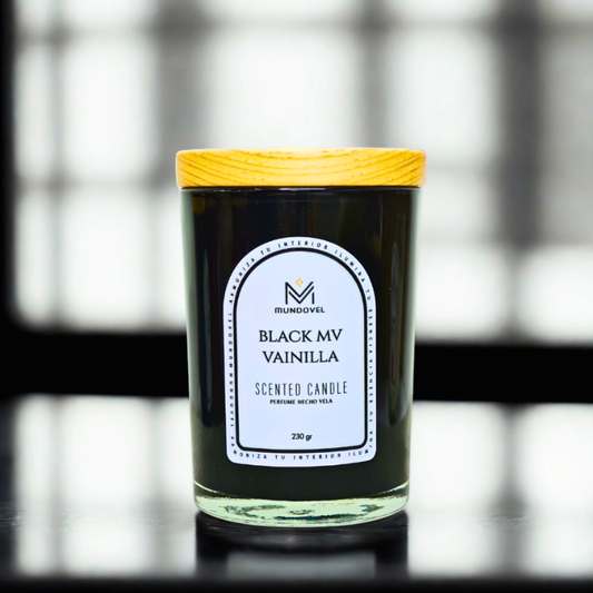 SCENTED CANDLE - BLACK MV VAINILLA