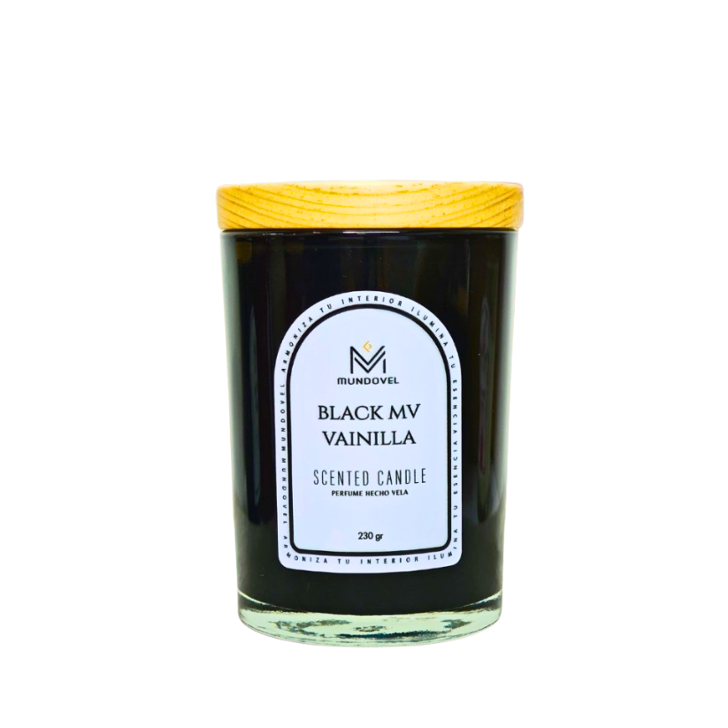 SCENTED CANDLE - BLACK MV VAINILLA