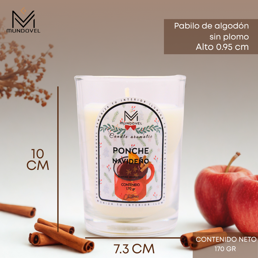 CANDLE AROMATIC - MV PONCHE NAVIDEÑO