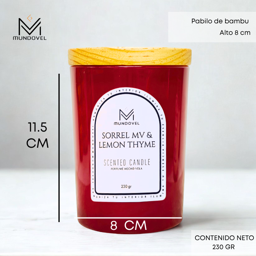 SCENTED CANDLE - SORREL MV & LEMON THYME