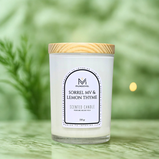 SCENTED CANDLE - SORREL MV & LEMON THYME