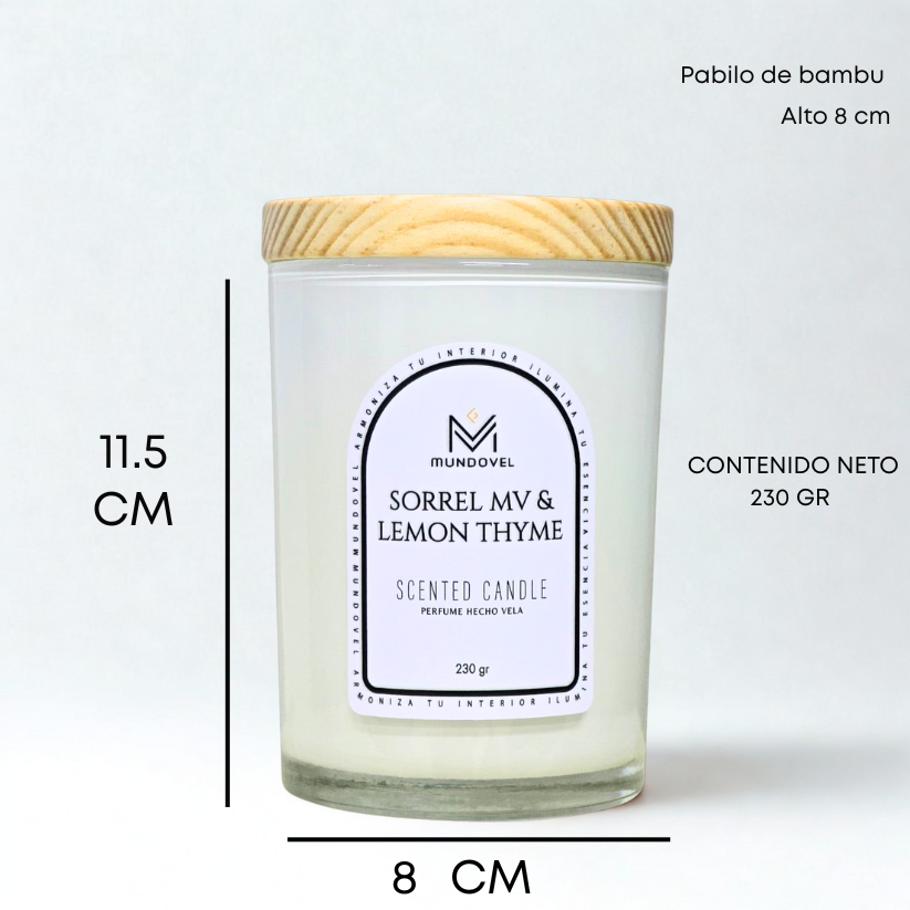 SCENTED CANDLE - SORREL MV & LEMON THYME